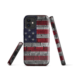 iPhone® Tough Case - USA - Flag Style 3 - Glossy - iPhone 12 mini