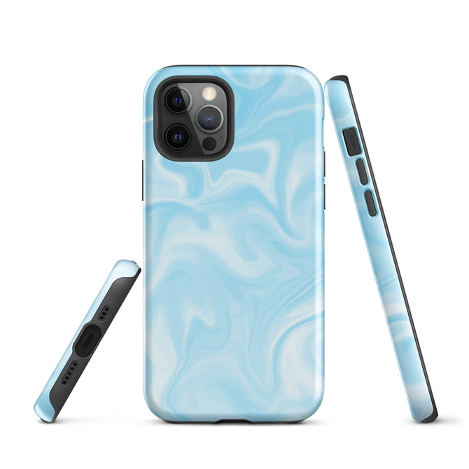 iPhone® Tough Case - Pattern - Marble - Blue Style 1 - Glossy - iPhone 12 Pro