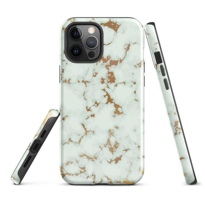 iPhone® Tough Case - Pattern - Marble - Gold Style 1 - Glossy - iPhone 12 Pro Max