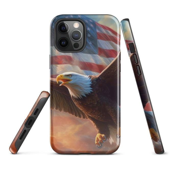 iPhone® Tough Case - USA - Eagle Flag Style 1 - Glossy - iPhone 12 Pro Max