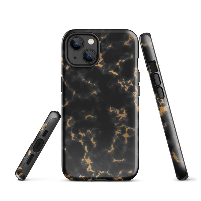 iPhone® Tough Case - Pattern - Marble - Gold Style 2 - Glossy - iPhone 13