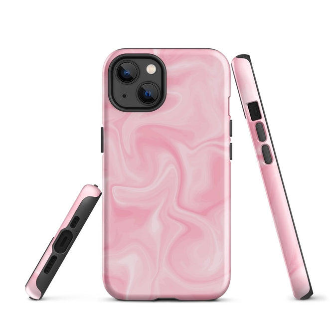 iPhone® Tough Case - Pattern - Marble - Pink Style 2 - Glossy - iPhone 13