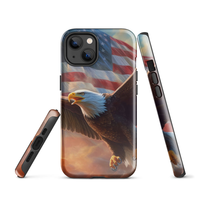 iPhone® Tough Case - USA - Eagle Flag Style 1 - Glossy - iPhone 13