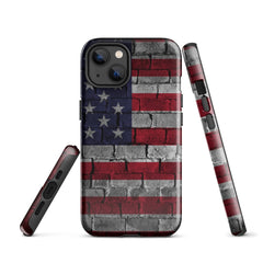 iPhone® Tough Case - USA - Flag Style 3 - Glossy - iPhone 13