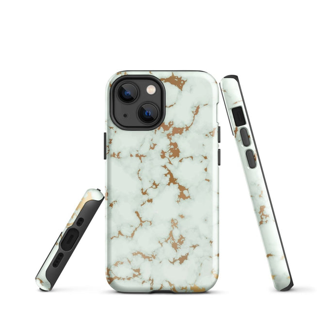 iPhone® Tough Case - Pattern - Marble - Gold Style 1 - Glossy - iPhone 13 mini