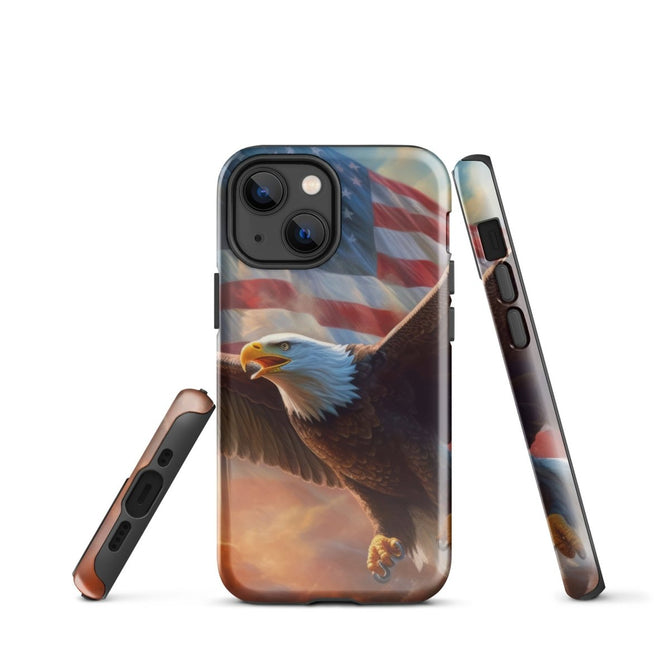 iPhone® Tough Case - USA - Eagle Flag Style 1 - Glossy - iPhone 13 mini