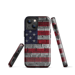 iPhone® Tough Case - USA - Flag Style 3 - Glossy - iPhone 13 mini