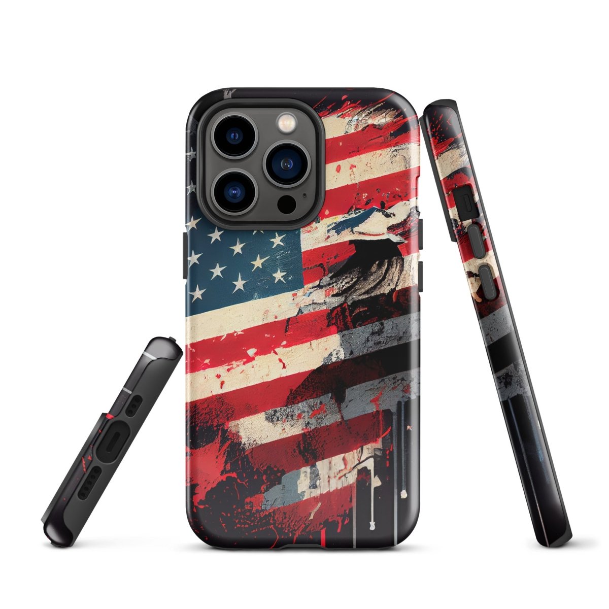 iPhone® Tough Case - USA - Flag Style 2 - Glossy - iPhone 13 Pro