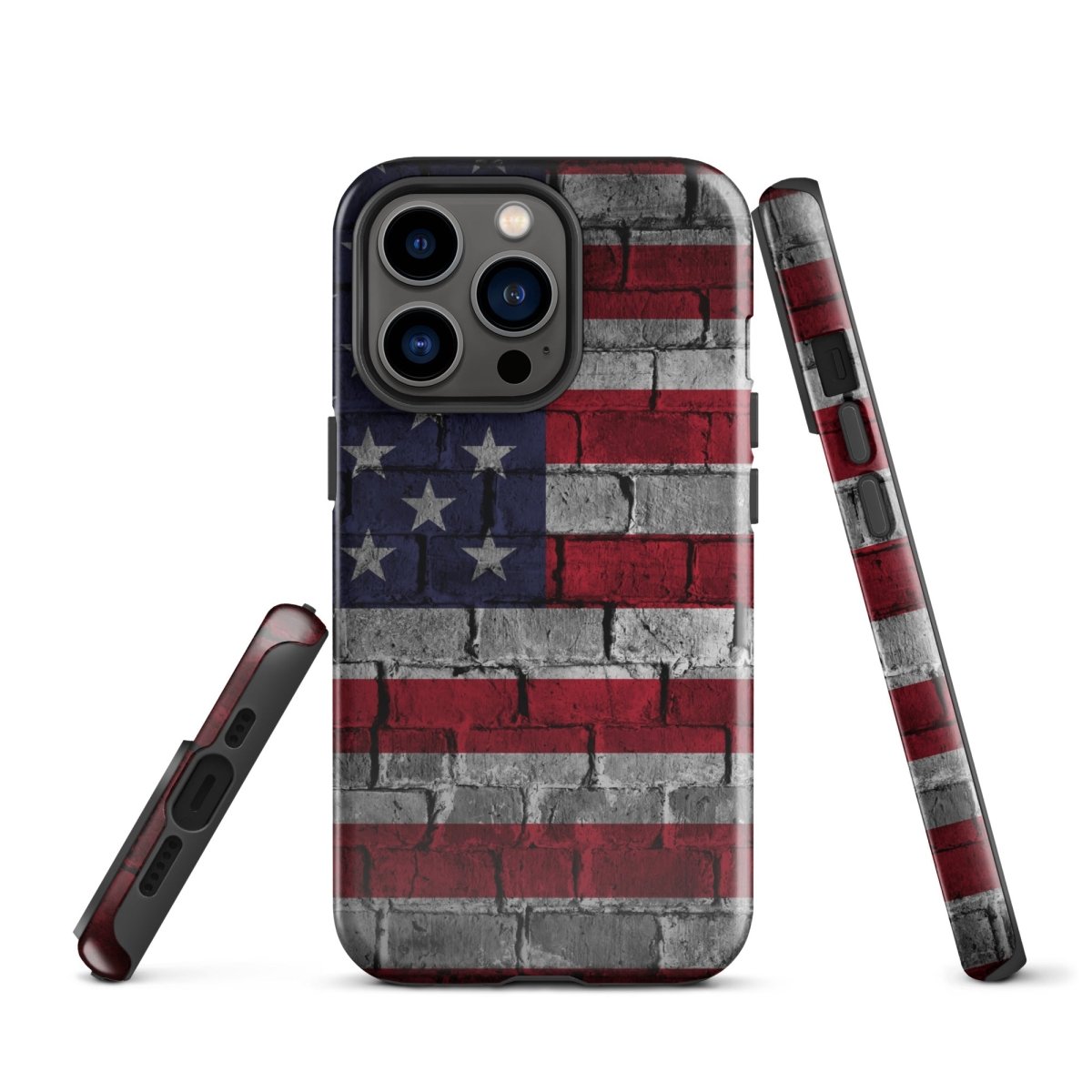 iPhone® Tough Case - USA - Flag Style 3 - Glossy - iPhone 13 Pro