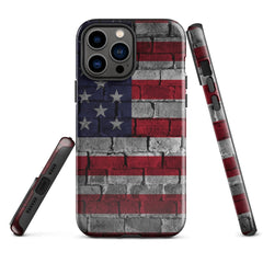iPhone® Tough Case - USA - Flag Style 3 - Glossy - iPhone 13 Pro Max