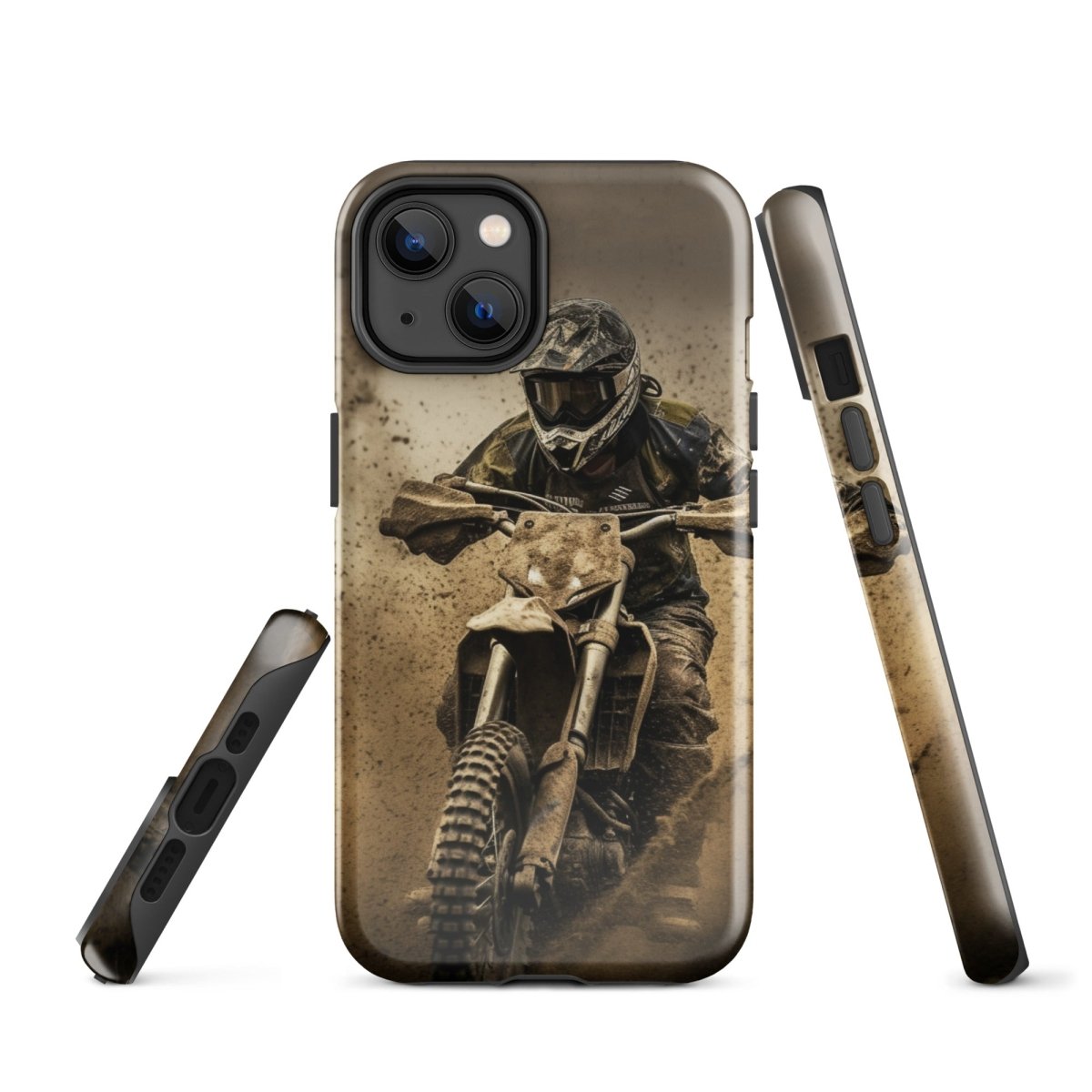iPhone® Tough Case - Transportation (Offroad) - Dirt Bike Style 1 - Glossy - iPhone 14