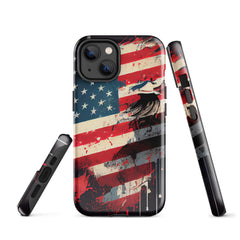 iPhone® Tough Case - USA - Flag Style 2 - Glossy - iPhone 14
