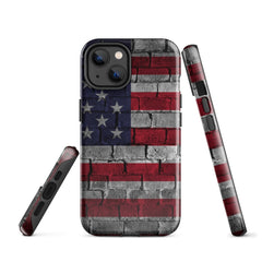 iPhone® Tough Case - USA - Flag Style 3 - Glossy - iPhone 14