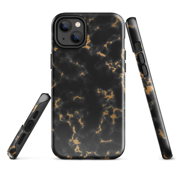 iPhone® Tough Case - Pattern - Marble - Gold Style 2 - Glossy - iPhone 14 Plus