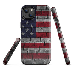 iPhone® Tough Case - USA - Flag Style 3 - Glossy - iPhone 14 Plus
