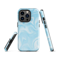 iPhone® Tough Case - Pattern - Marble - Blue Style 1 - Glossy - iPhone 14 Pro