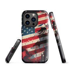iPhone® Tough Case - USA - Flag Style 2 - Glossy - iPhone 14 Pro
