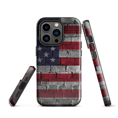 iPhone® Tough Case - USA - Flag Style 3 - Glossy - iPhone 14 Pro