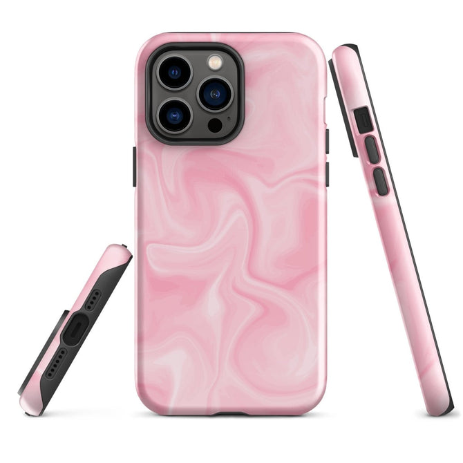 iPhone® Tough Case - Pattern - Marble - Pink Style 2 - Glossy - iPhone 14 Pro Max