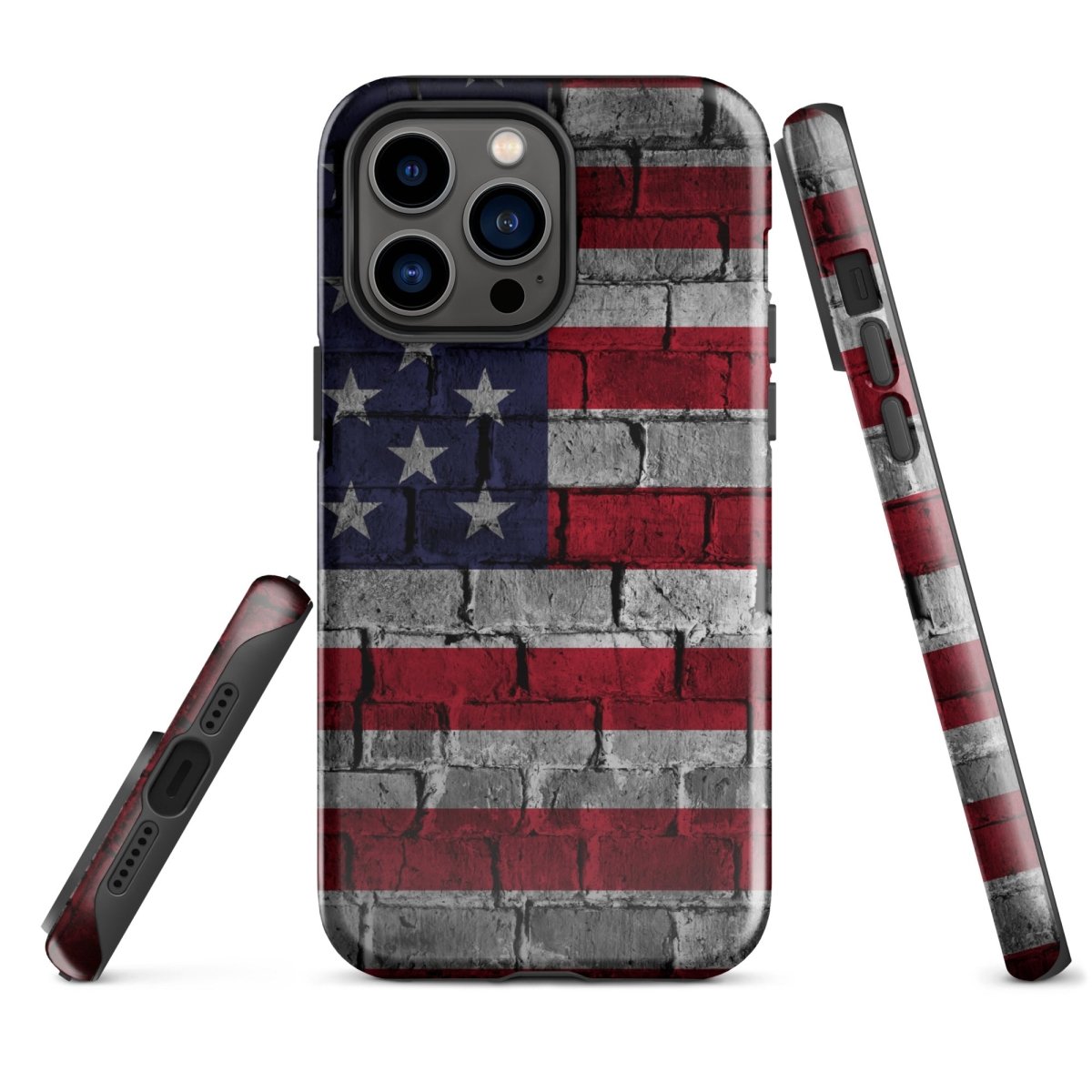 iPhone® Tough Case - USA - Flag Style 3 - Glossy - iPhone 14 Pro Max