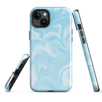 iPhone® Tough Case - Pattern - Marble - Blue Style 1 - Glossy - iPhone 15 Plus