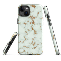 iPhone® Tough Case - Pattern - Marble - Gold Style 1 - Glossy - iPhone 15 Plus