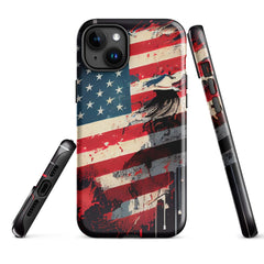iPhone® Tough Case - USA - Flag Style 2 - Glossy - iPhone 15 Plus