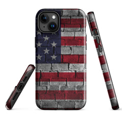iPhone® Tough Case - USA - Flag Style 3 - Glossy - iPhone 15 Plus