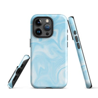 iPhone® Tough Case - Pattern - Marble - Blue Style 1 - Glossy - iPhone 15 Pro