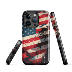 iPhone® Tough Case - USA - Flag Style 2 - Glossy - iPhone 15 Pro
