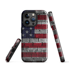 iPhone® Tough Case - USA - Flag Style 3 - Glossy - iPhone 15 Pro