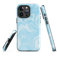 iPhone® Tough Case - Pattern - Marble - Blue Style 1 - Glossy - iPhone 15 Pro Max