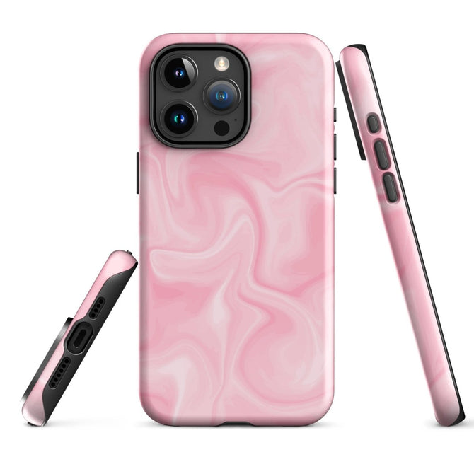 iPhone® Tough Case - Pattern - Marble - Pink Style 2 - Glossy - iPhone 15 Pro Max