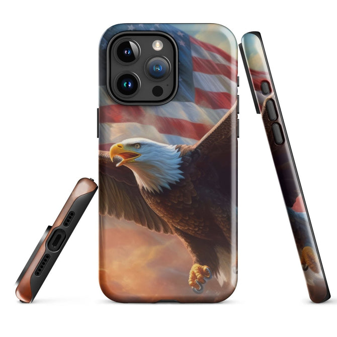 iPhone® Tough Case - USA - Eagle Flag Style 1 - Glossy - iPhone 15 Pro Max