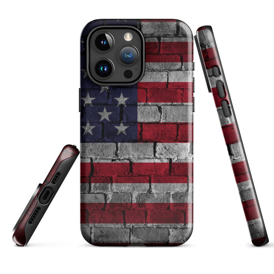 iPhone® Tough Case - USA - Flag Style 3 - Glossy - iPhone 15 Pro Max