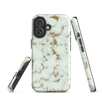 iPhone® Tough Case - Pattern - Marble - Gold Style 1 - Glossy - iPhone 16