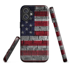 iPhone® Tough Case - USA - Flag Style 3 - Glossy - iPhone 16 Plus