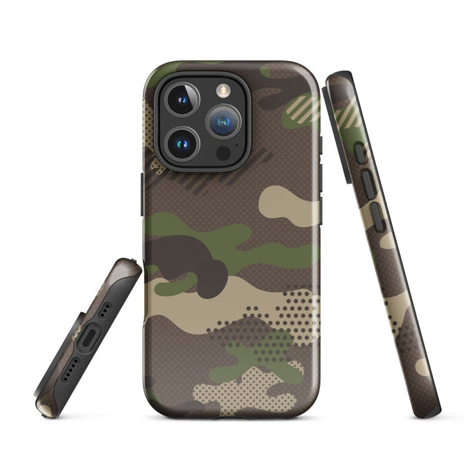 iPhone® Tough Case - Pattern - Forest Camo 1 - Glossy - iPhone 16 Pro