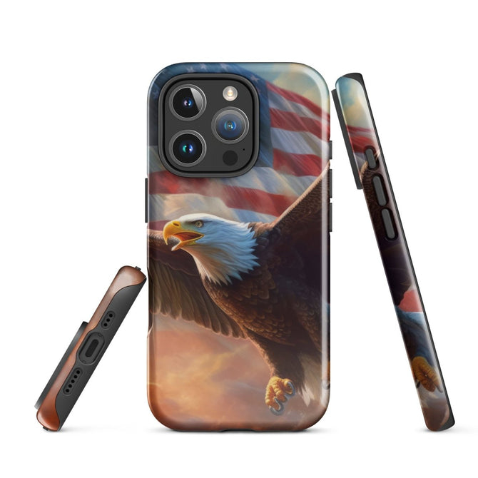 iPhone® Tough Case - USA - Eagle Flag Style 1 - Glossy - iPhone 16 Pro