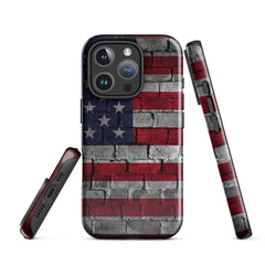iPhone® Tough Case - USA - Flag Style 3 - Glossy - iPhone 16 Pro