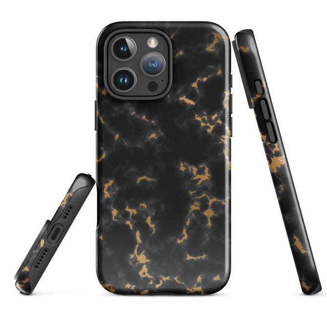 iPhone® Tough Case - Pattern - Marble - Gold Style 2 - Glossy - iPhone 16 Pro Max