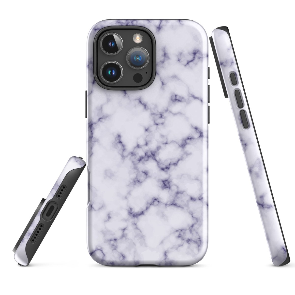 iPhone® Tough Case - Pattern - Marble - Purple Style 1 - Glossy - iPhone 16 Pro Max