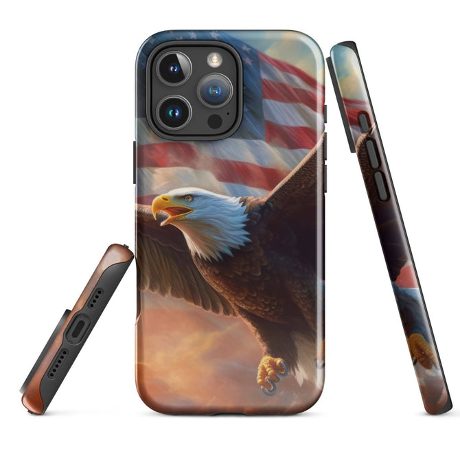 iPhone® Tough Case - USA - Eagle Flag Style 1 - Glossy - iPhone 16 Pro Max