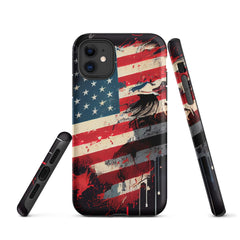 iPhone® Tough Case - USA - Flag Style 2 - Matte - iPhone 11