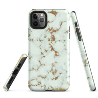 iPhone® Tough Case - Pattern - Marble - Gold Style 1 - Matte - iPhone 11 Pro Max