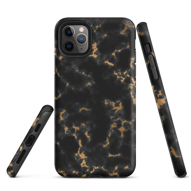 iPhone® Tough Case - Pattern - Marble - Gold Style 2 - Matte - iPhone 11 Pro Max