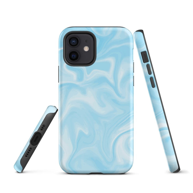 iPhone® Tough Case - Pattern - Marble - Blue Style 1 - Matte - iPhone 12