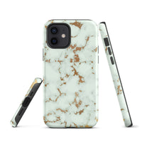 iPhone® Tough Case - Pattern - Marble - Gold Style 1 - Matte - iPhone 12