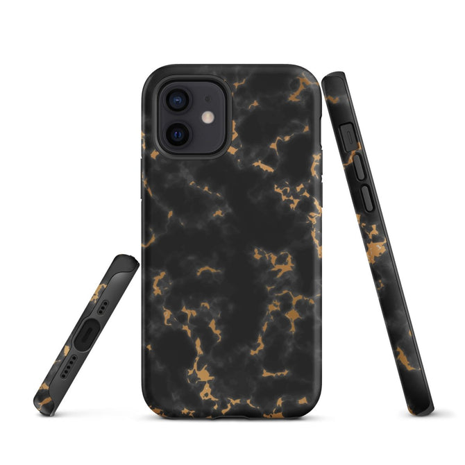 iPhone® Tough Case - Pattern - Marble - Gold Style 2 - Matte - iPhone 12