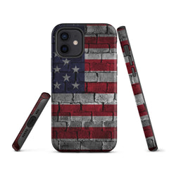 iPhone® Tough Case - USA - Flag Style 3 - Matte - iPhone 12